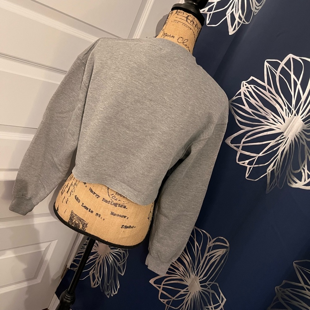 Forever 21 Gray Cropped Sweater shirt - Picture 2 of 2